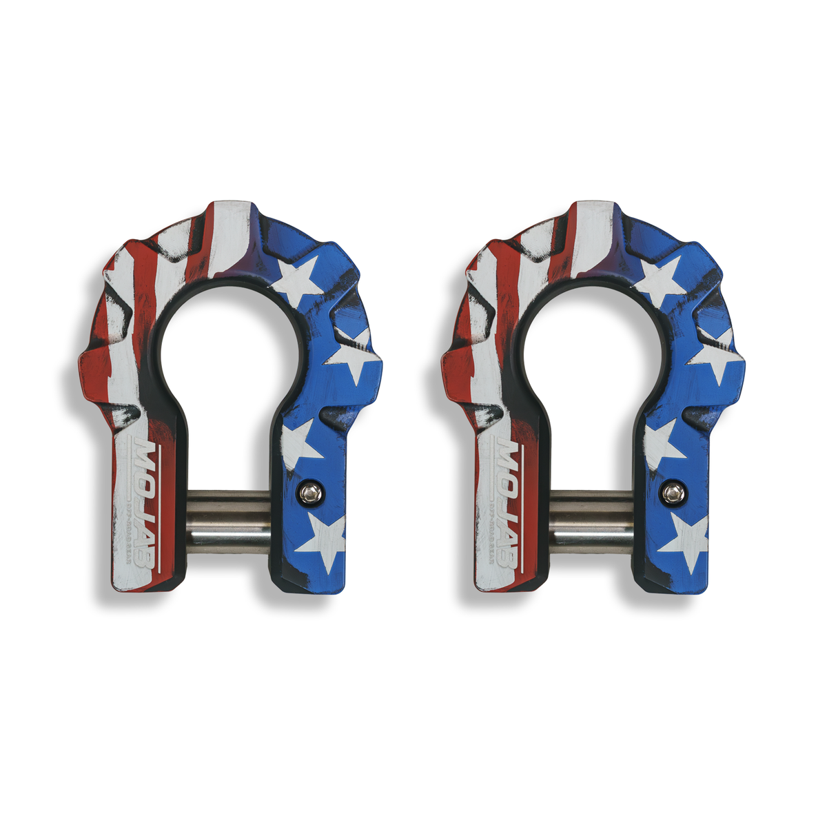 3/4'' Extreme duty Aluminum D-Shackle set (9T)-Ceramic coated (LIFETIME WARRANTY*)-Red,Orange and American flagShackles are scheduled for delivery during the week commencing July 6th