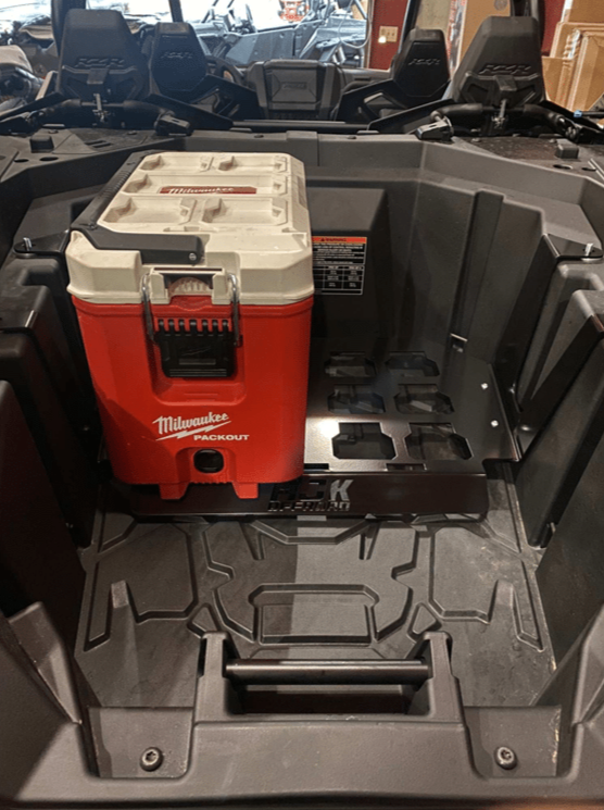 Polaris RZR PRO XP / Turbo R Packout Mount by AJK Offroad with Cooler on Left Side
