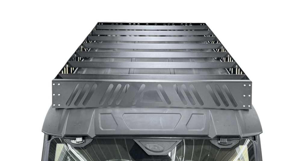 Polaris Xpedition Roof Rack by AJK Offroad Front Top Down Angled View