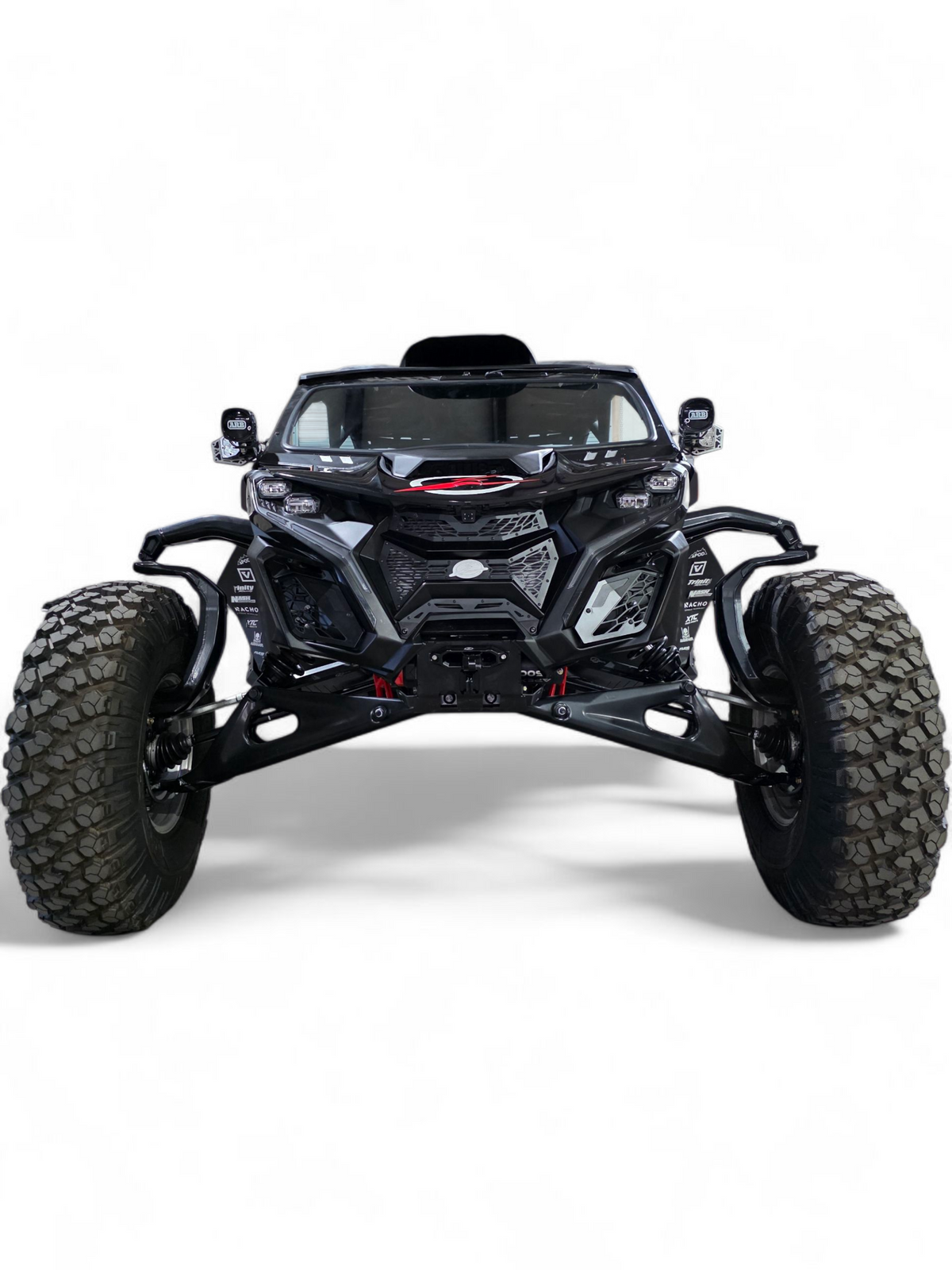 Volt 3-Piece Grille for 2024+ Can-Am Maverick R in satin black finish showing
    clean refined look and aluminum construction on front fascia