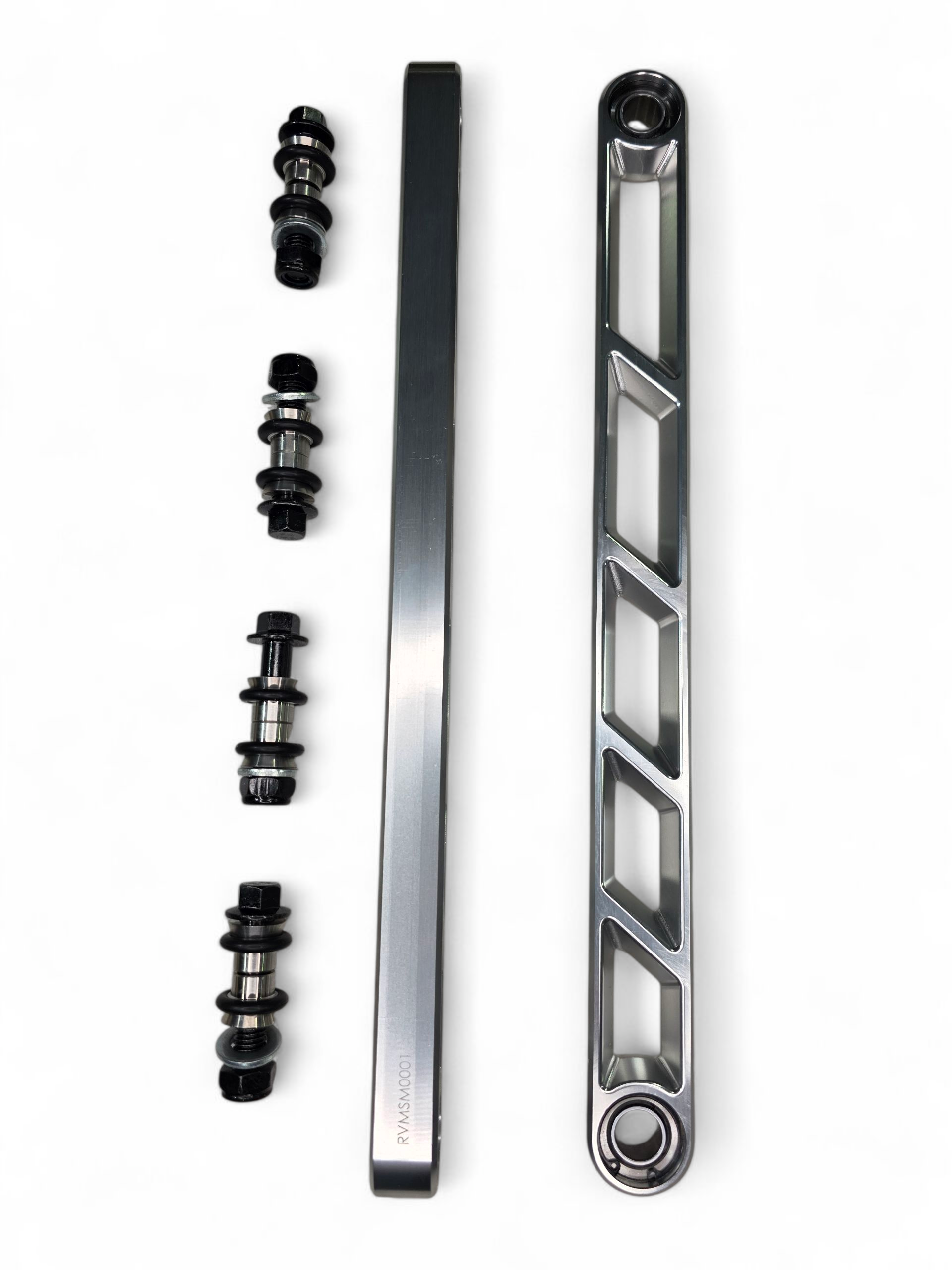 2024+ Can Am Maverick R Rear Sway Bar Links Anodized Clear