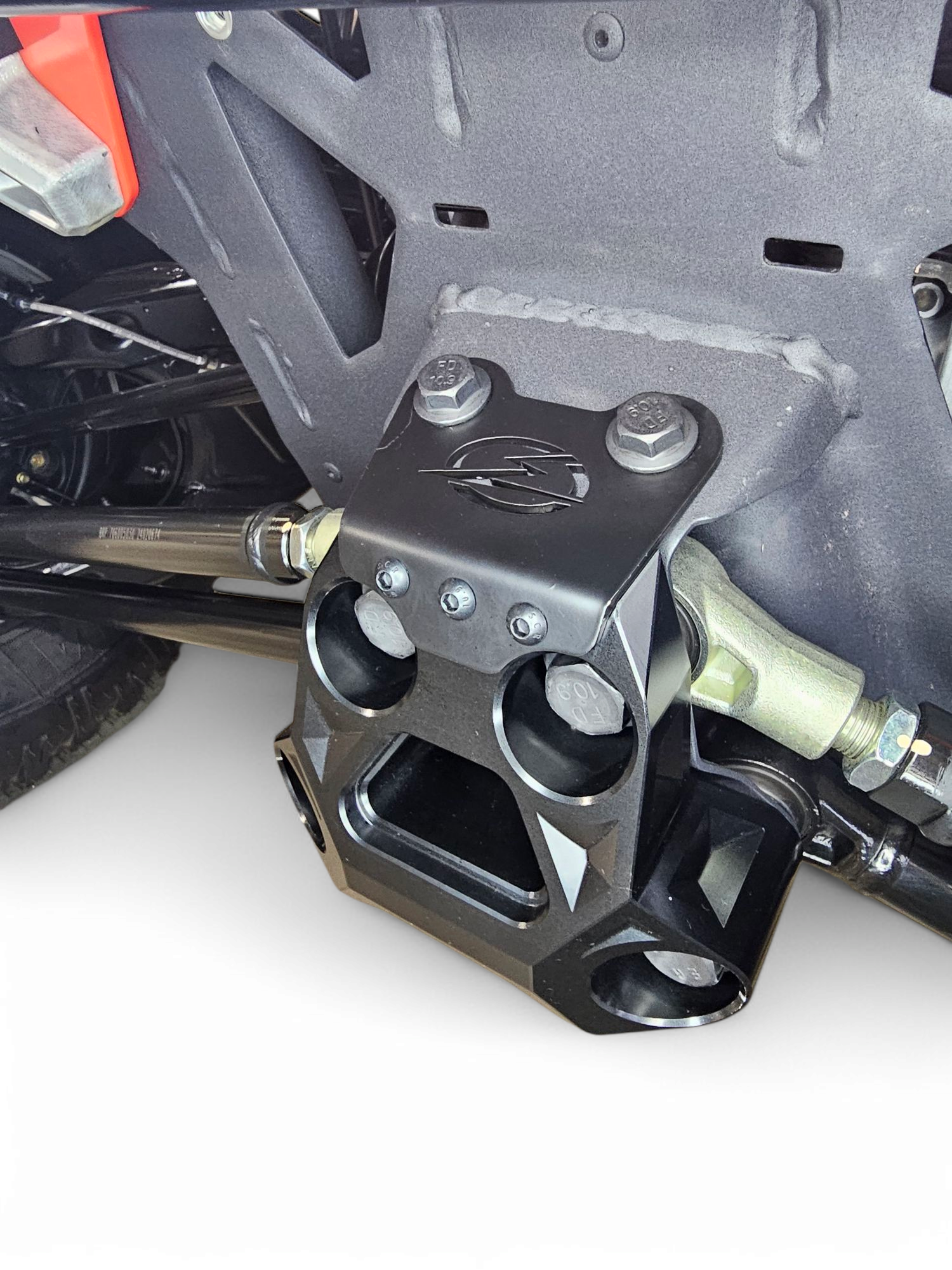 2024+ Can Am Maverick R Billet Radius Rod Plate (Black)