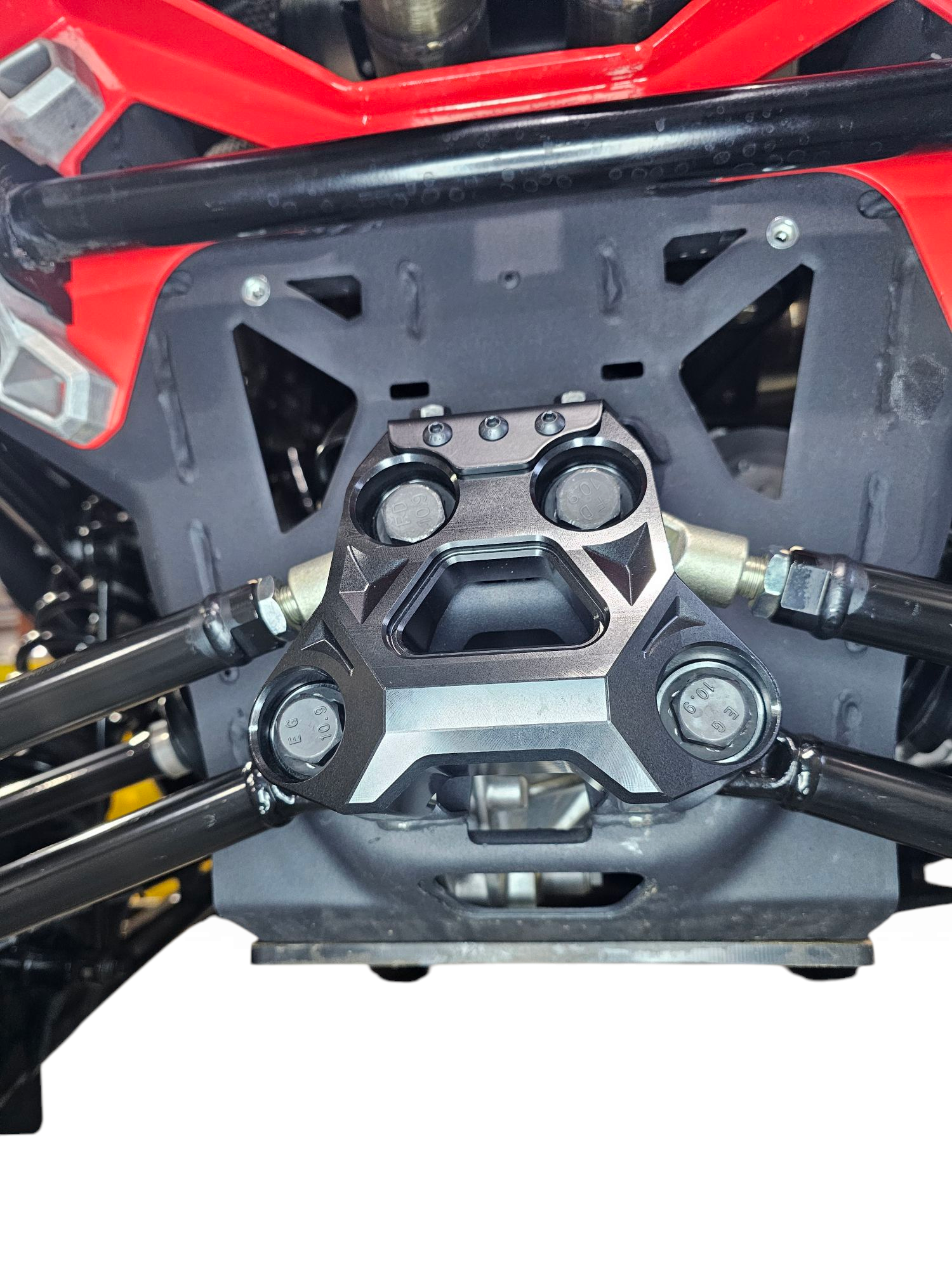 2024+ Can Am Maverick R Billet Radius Rod Plate (Black)