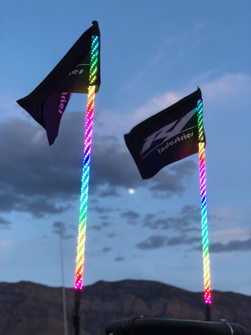 Pro Series LED Light Whips | Bluetooth & Remote | No Questions Asked Lifetime Warranty | 2ft Fatty, 3ft & 4ft | Pair