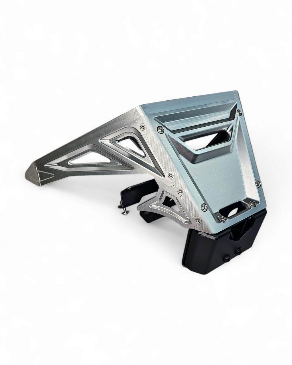 Can-Am Maverick X3 billet front winch bumper with winch installed showing hidden steel mount integration
