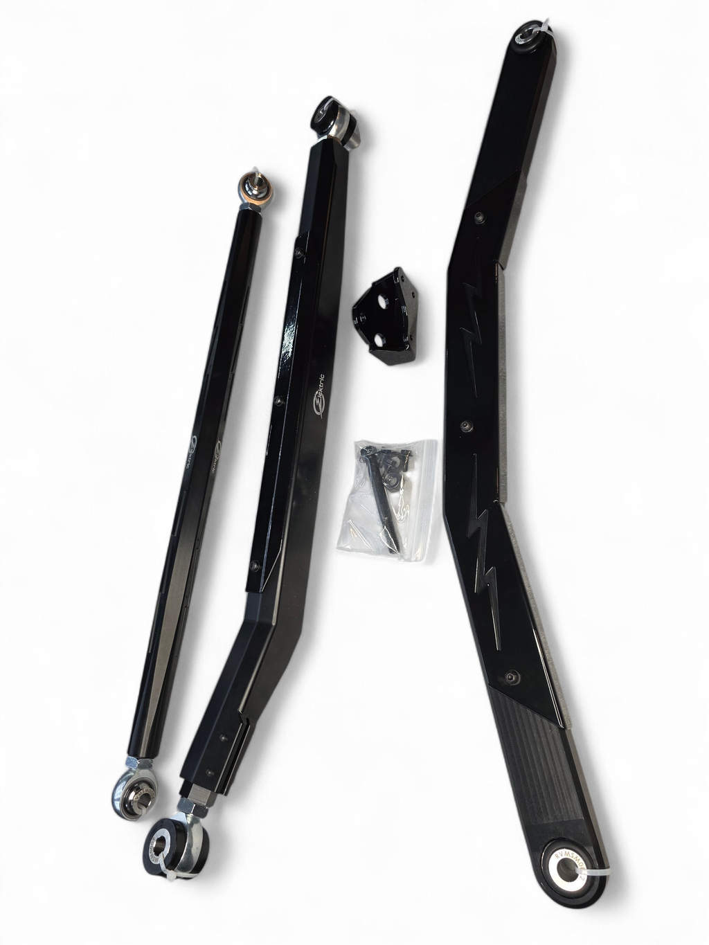 2024+ Can Am Maverick R High Clearance Adjustable Radius Rods (Anodized Black)