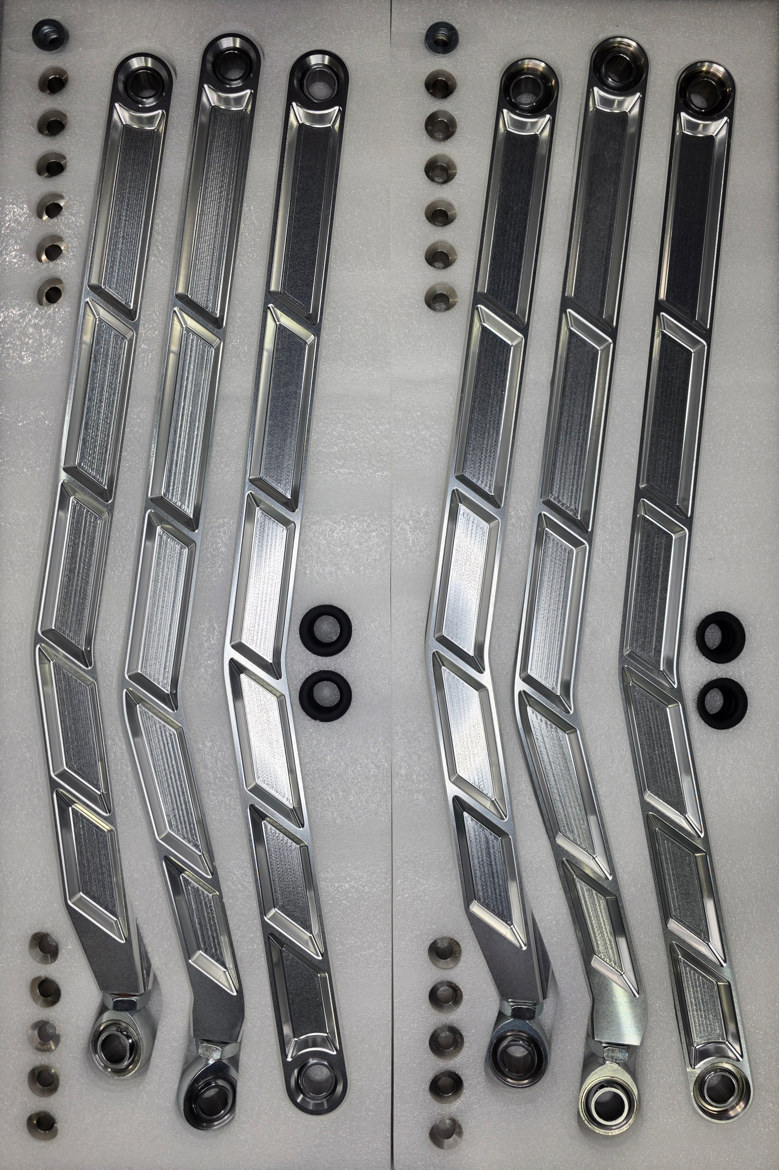 2017+ Can Am X3 Maverick Volt Billet Radius Rods Anodized Clear (RS 72" Model Only)