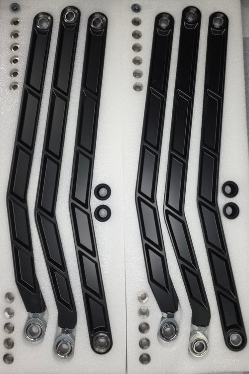 2017+ Can Am X3 Maverick Volt Billet Radius Rods Anodized Black (RS 72" Model Only)