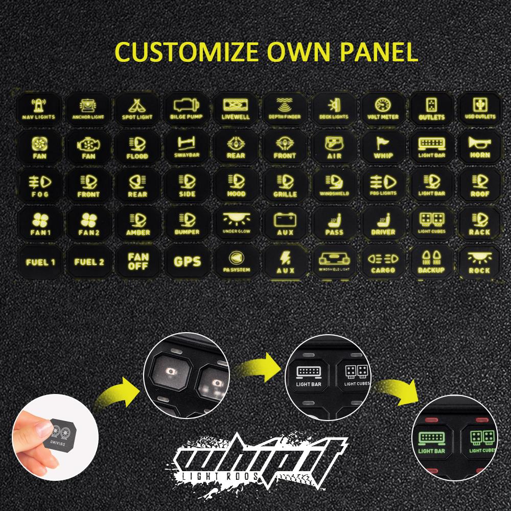8 Gang Switch Panel – LED Backlit Universal Control System (UTVs, ATVs, Trucks, Boats)
