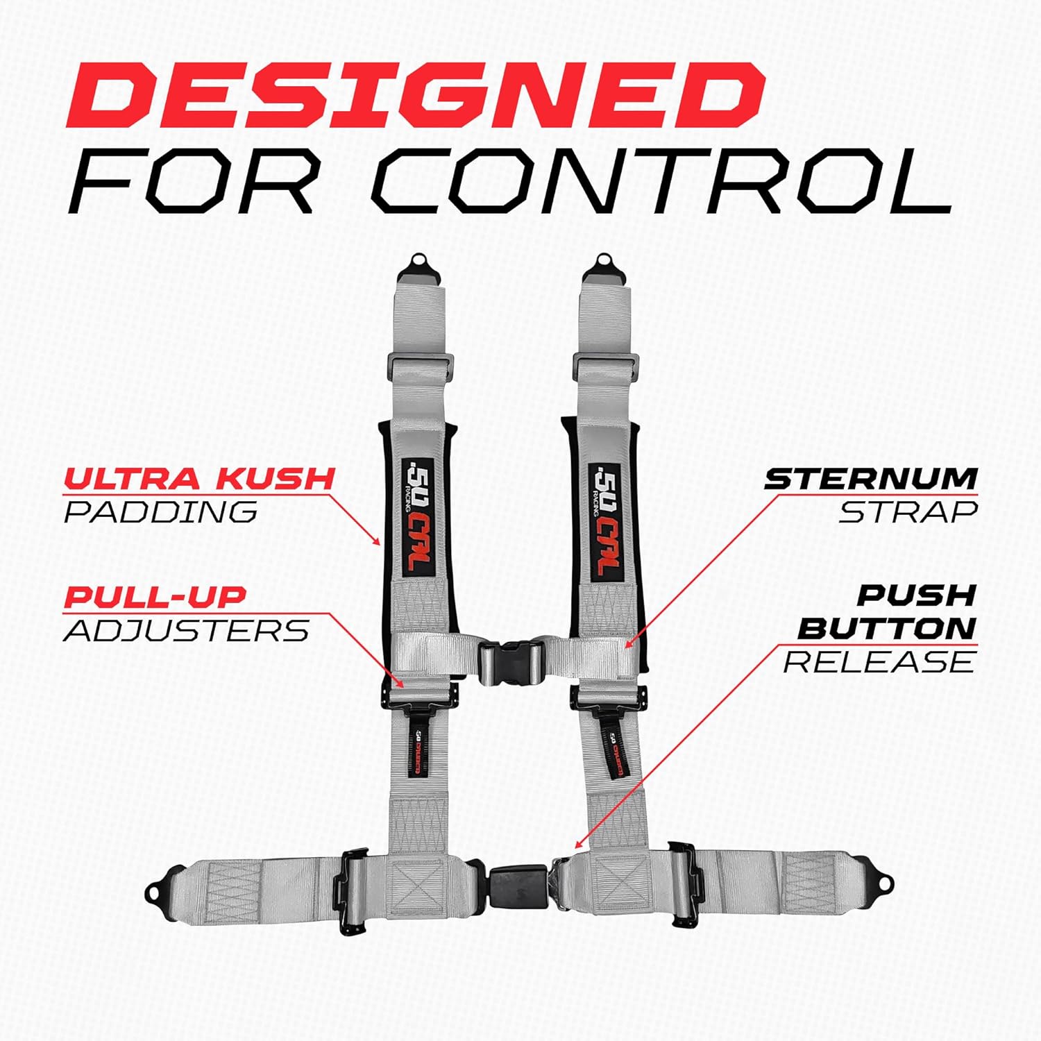 Pro Series 2" & 3" 4 point Harness with push button release
