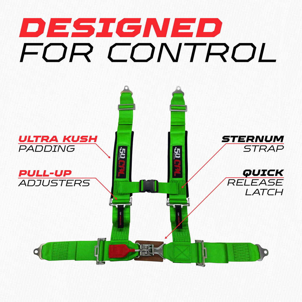 Pro Series 2" 4 point Latch Harness 50 Caliber Racing Harness