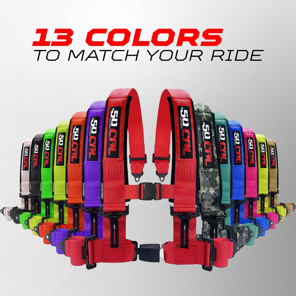 Pro Series 2" & 3" 4 point Harness with push button release