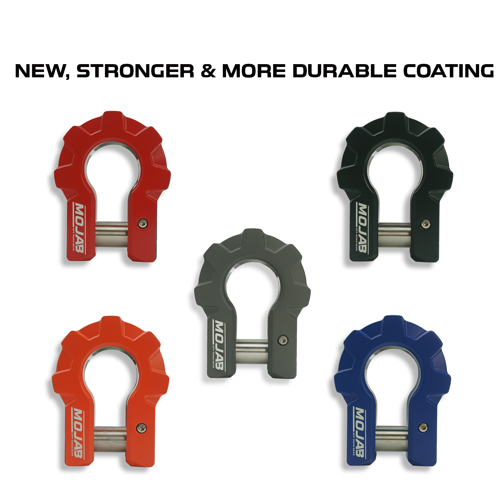 3/4'' Extreme duty Aluminum D-Shackle set (9T)-Ceramic coated (LIFETIME WARRANTY*)-Red,Orange and American flagShackles are scheduled for delivery during the week commencing July 6th