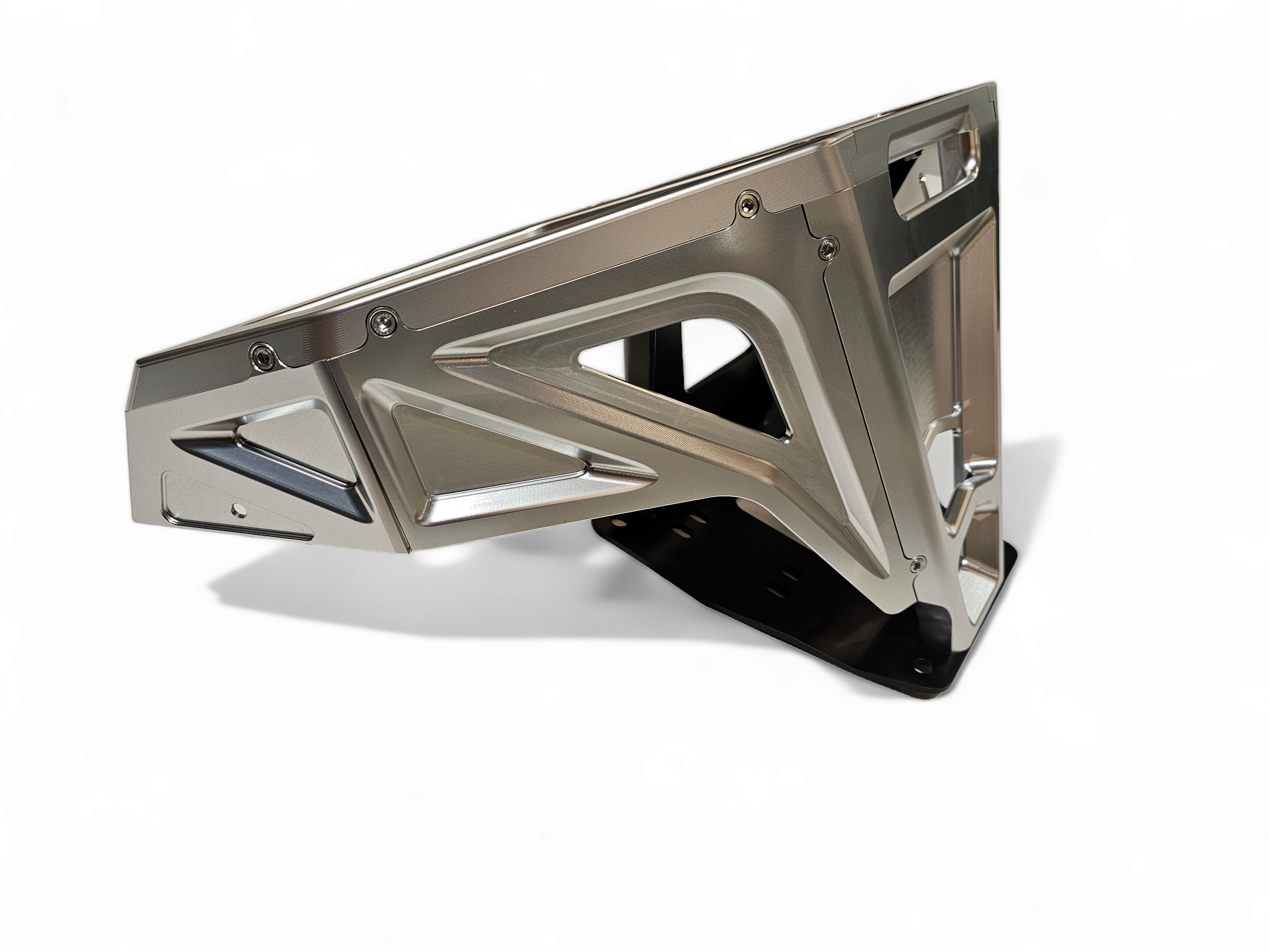 2022-2026 Polaris RZR Pro R, Pro S, Turbo R Machined Billet Front Winch Bumper (Clear Anodize)