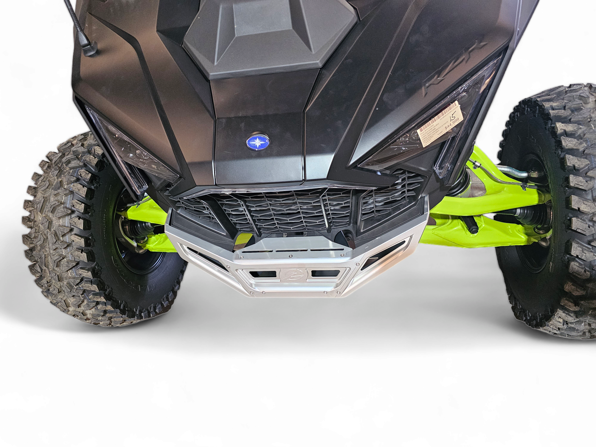 2022-2026 Polaris RZR Pro R, Pro S, Turbo R Machined Billet Front Winch Bumper (Clear Anodize)