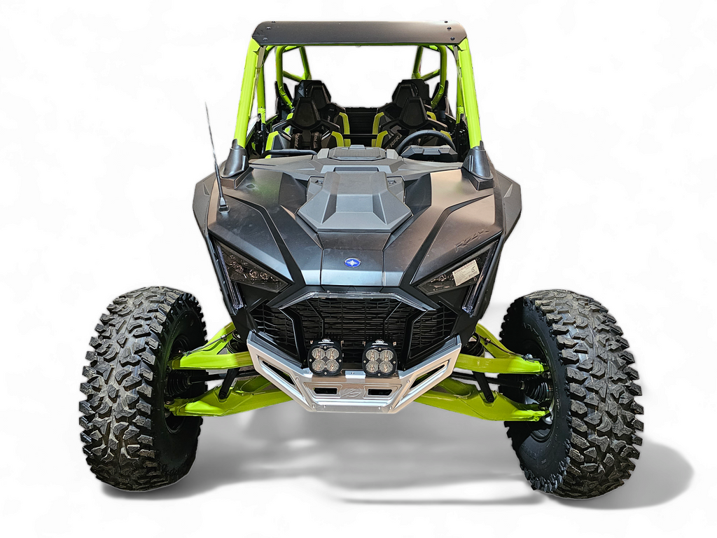 2022-2026 Polaris RZR Pro R, Pro S, Turbo R Machined Billet Front Winch Bumper (Clear Anodize)