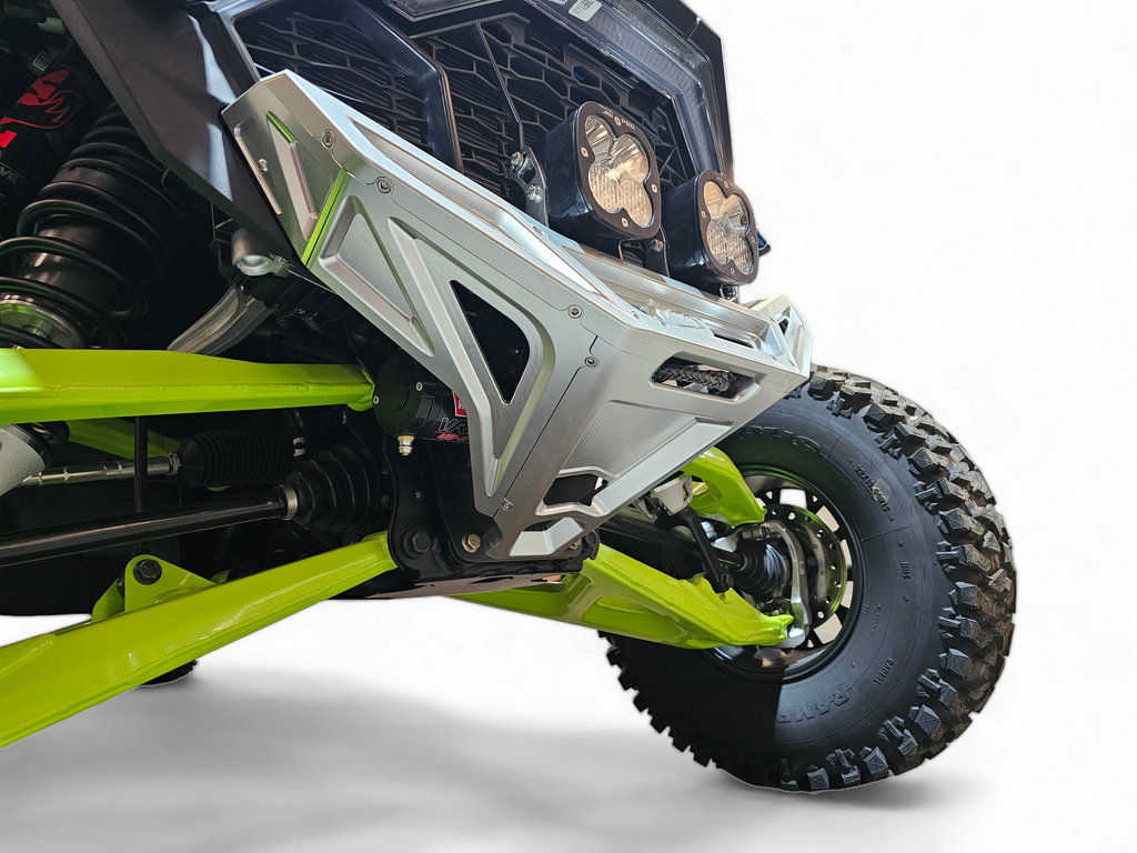 2022-2026 Polaris RZR Pro R, Pro S, Turbo R Machined Billet Front Winch Bumper (Clear Anodize)