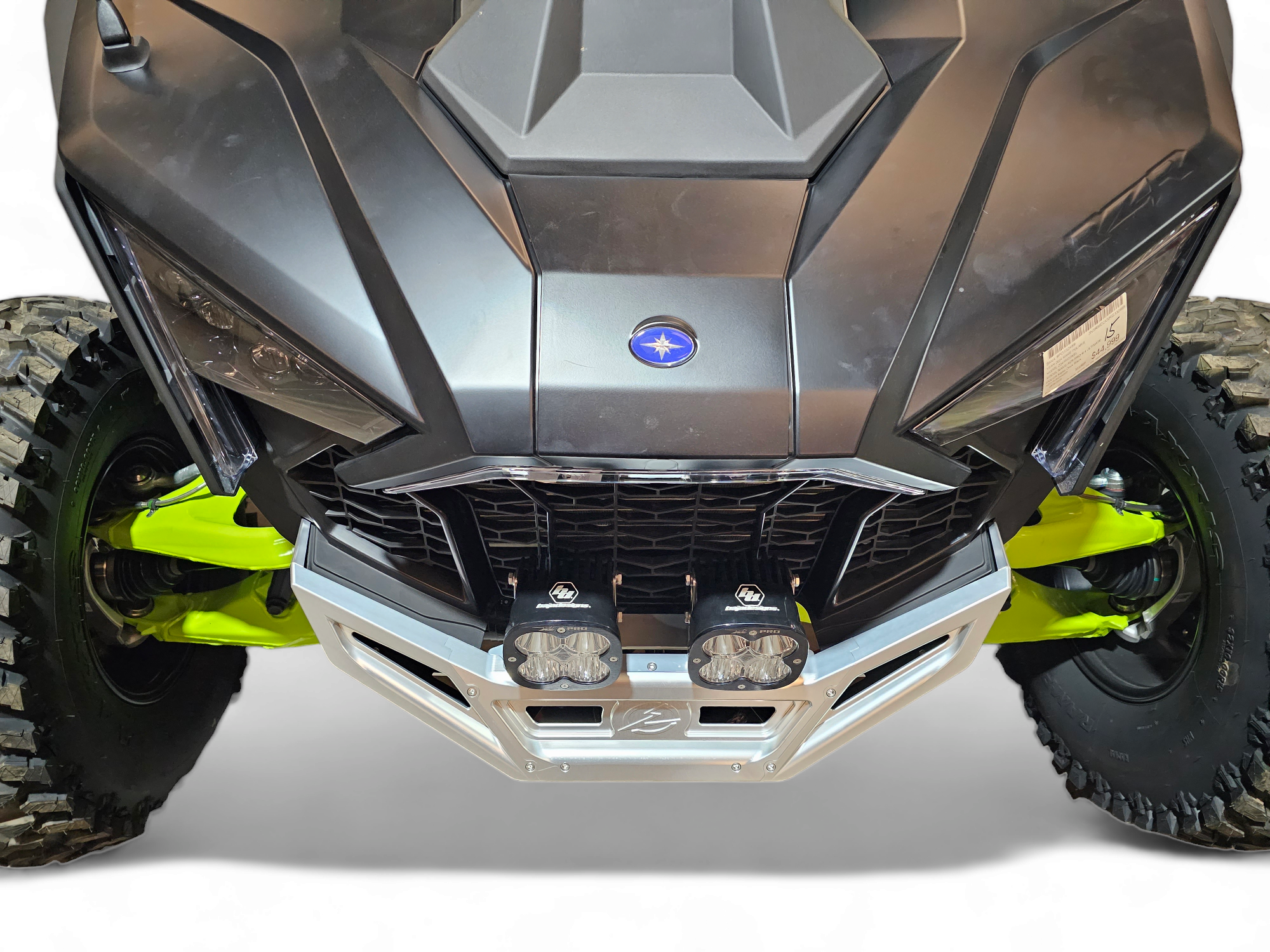 2022-2026 Polaris RZR Pro R, Pro S, Turbo R Machined Billet Front Winch Bumper (Clear Anodize)