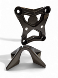 Radius Rod Plate in gun metal anodized finish for 2017-2021 Can-Am Maverick X3 showing 6061 billet aluminum