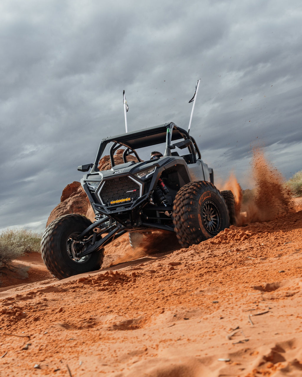 2022-2026 Polaris RZR Pro R, Pro S, Turbo R Machined Billet Front Winch Bumper (Black Anodize)