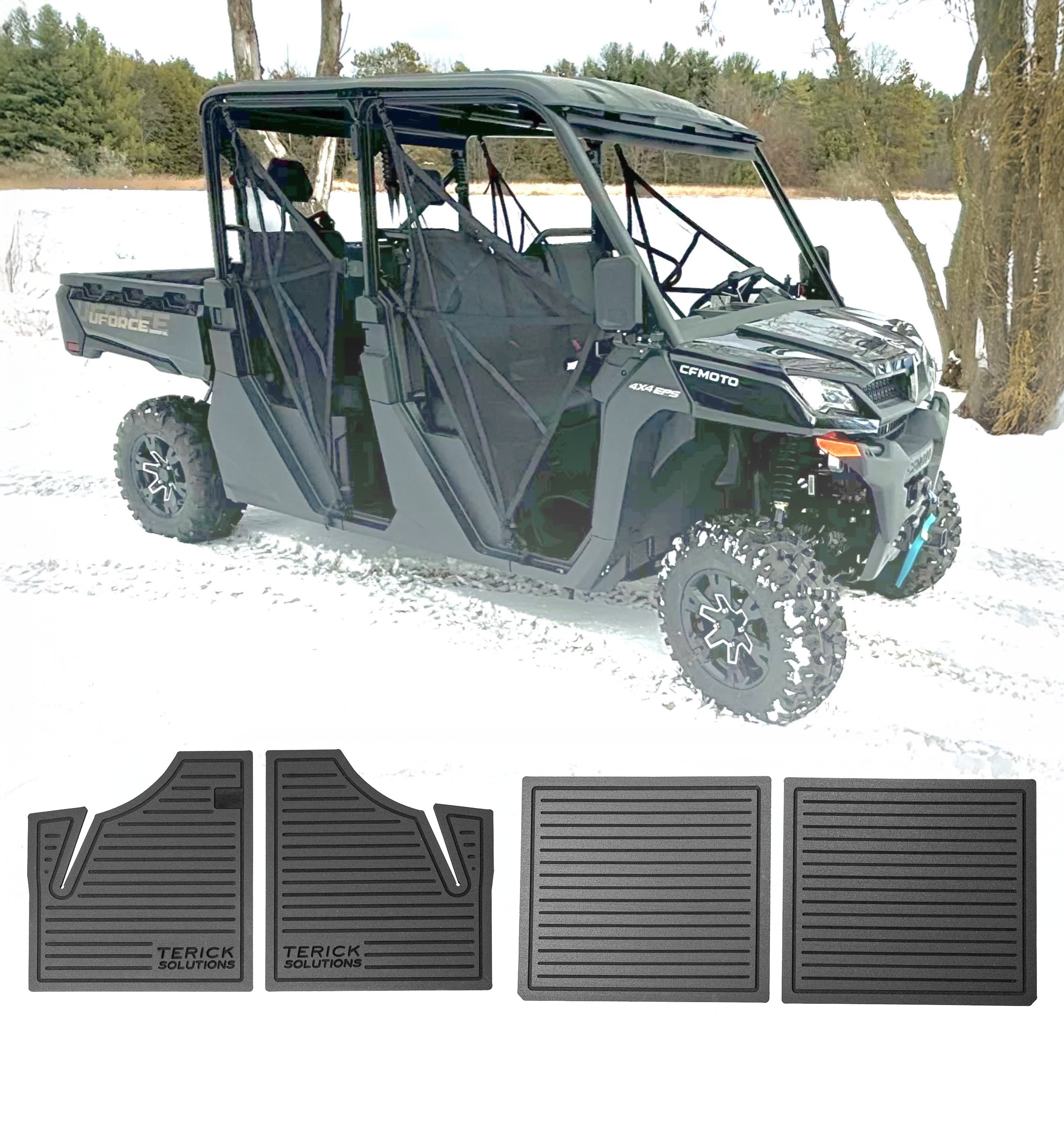 CFMOTO UFORCE 1000 & XL Rubber Floor Mats