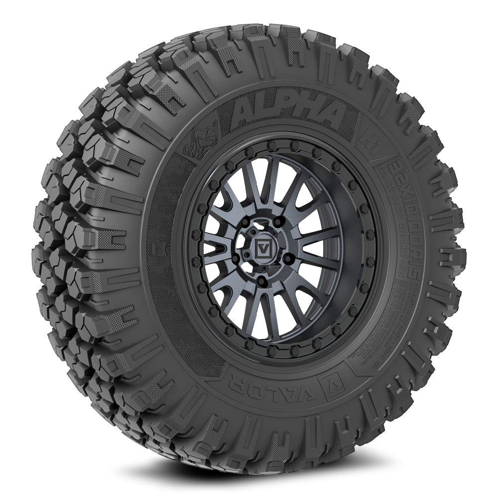 Alpha on 15x8 V16 GM UTV Wheel and Tire Kit - Valor Offroad