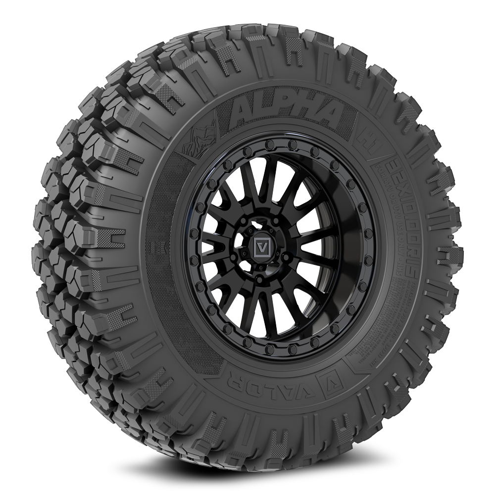 Alpha on 15x8 V16 SB UTV Wheel and Tire Kit - Valor Offroad