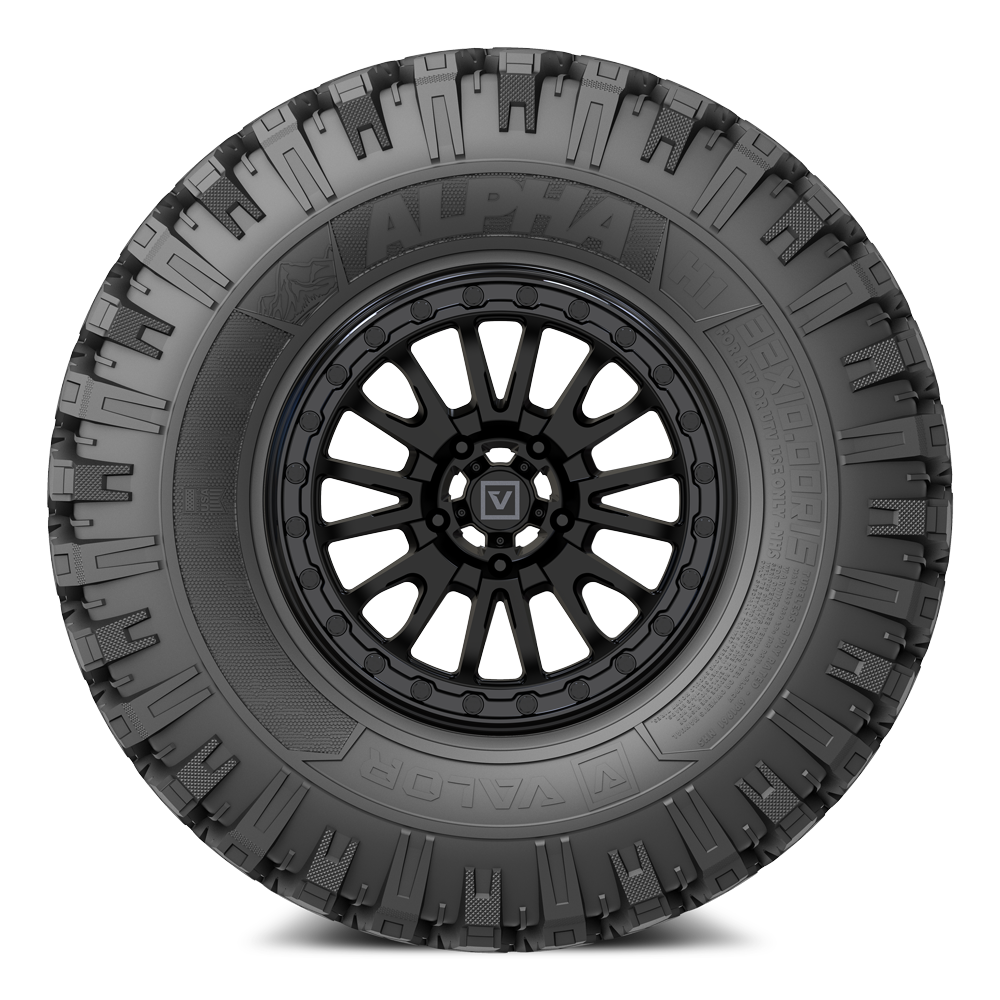Alpha on 15x8 V16 SB UTV Wheel and Tire Kit - Valor Offroad