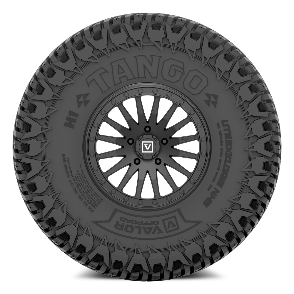 Tango on 15x8 V06 SB UTV Wheel and Tire Kit - Valor Offroad