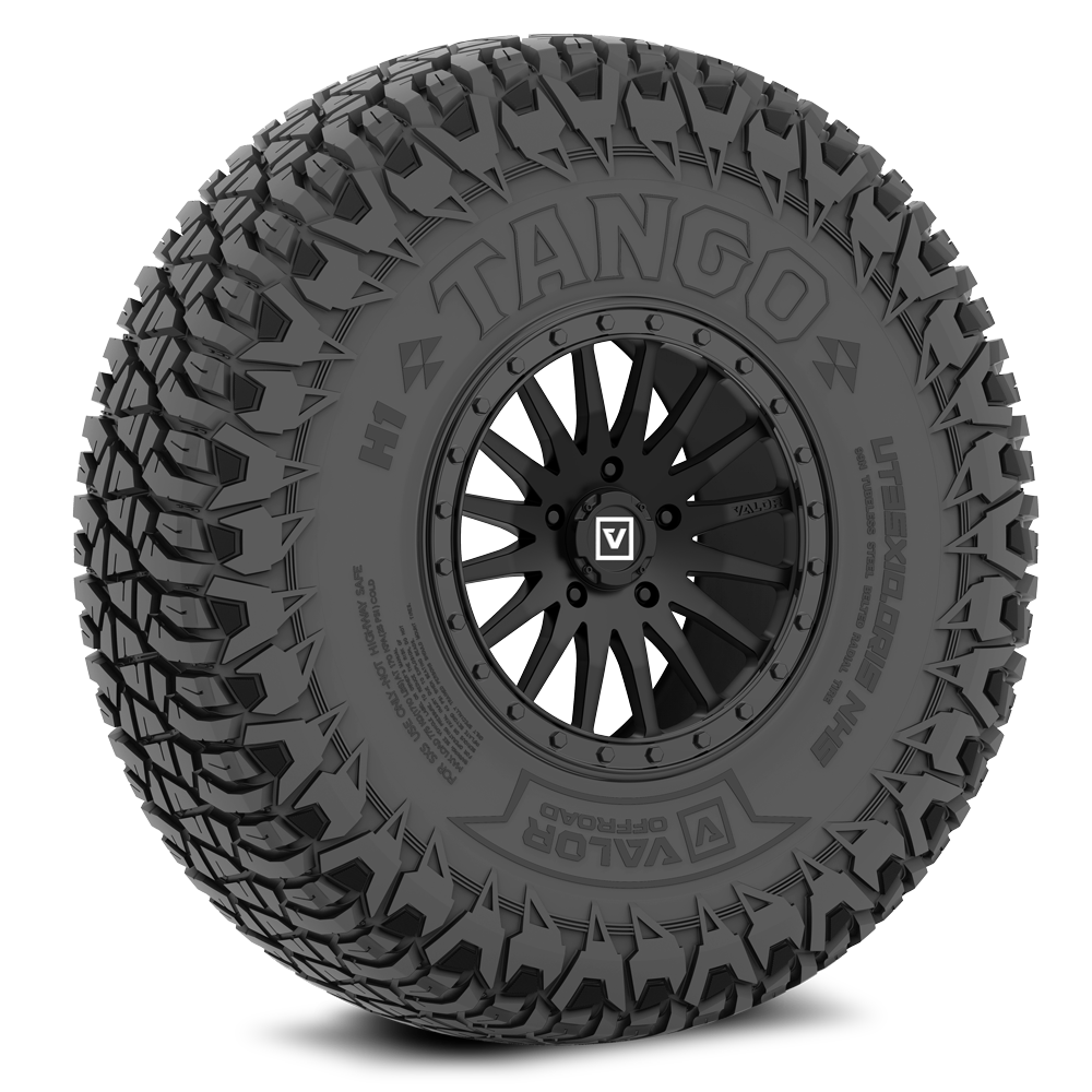 Tango on 15x8 V06 SB UTV Wheel and Tire Kit - Valor Offroad