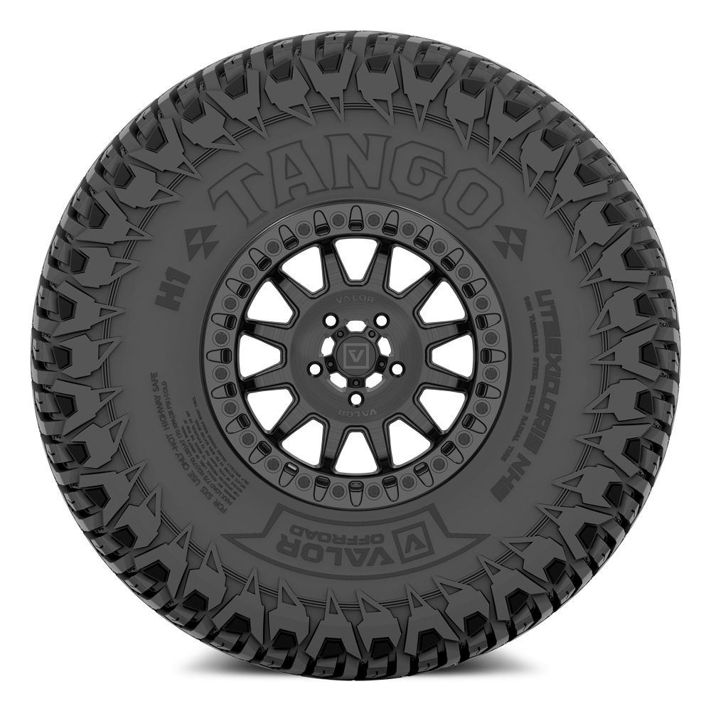 Tango on 15x7 V09 BC UTV Wheel and Tire Kit - Valor Offroad