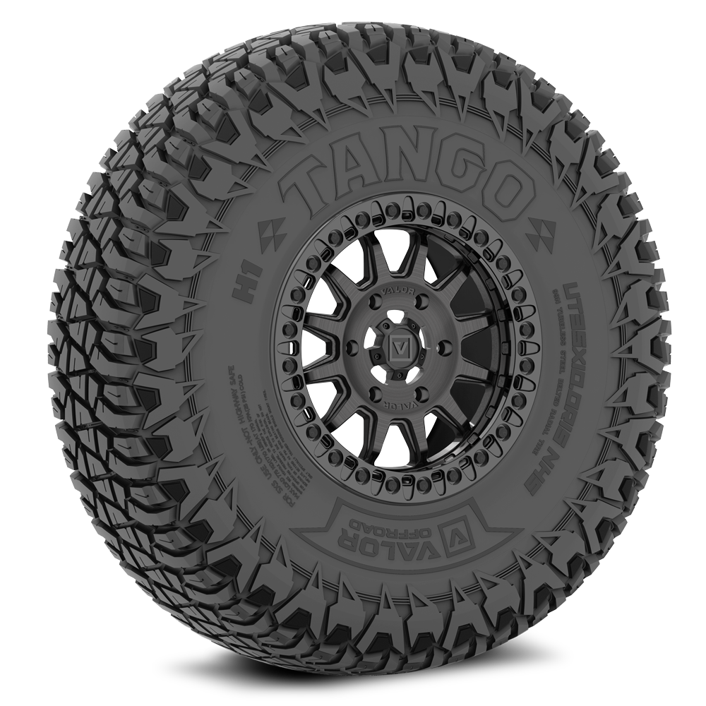Tango on 15x7 V09 BC UTV Wheel and Tire Kit - Valor Offroad