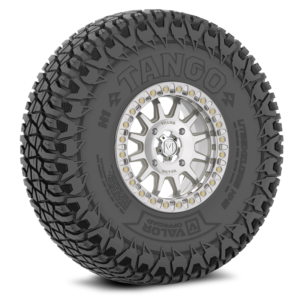 Tango on 15x7 V09 RM UTV Wheel and Tire Kit - Valor Offroad