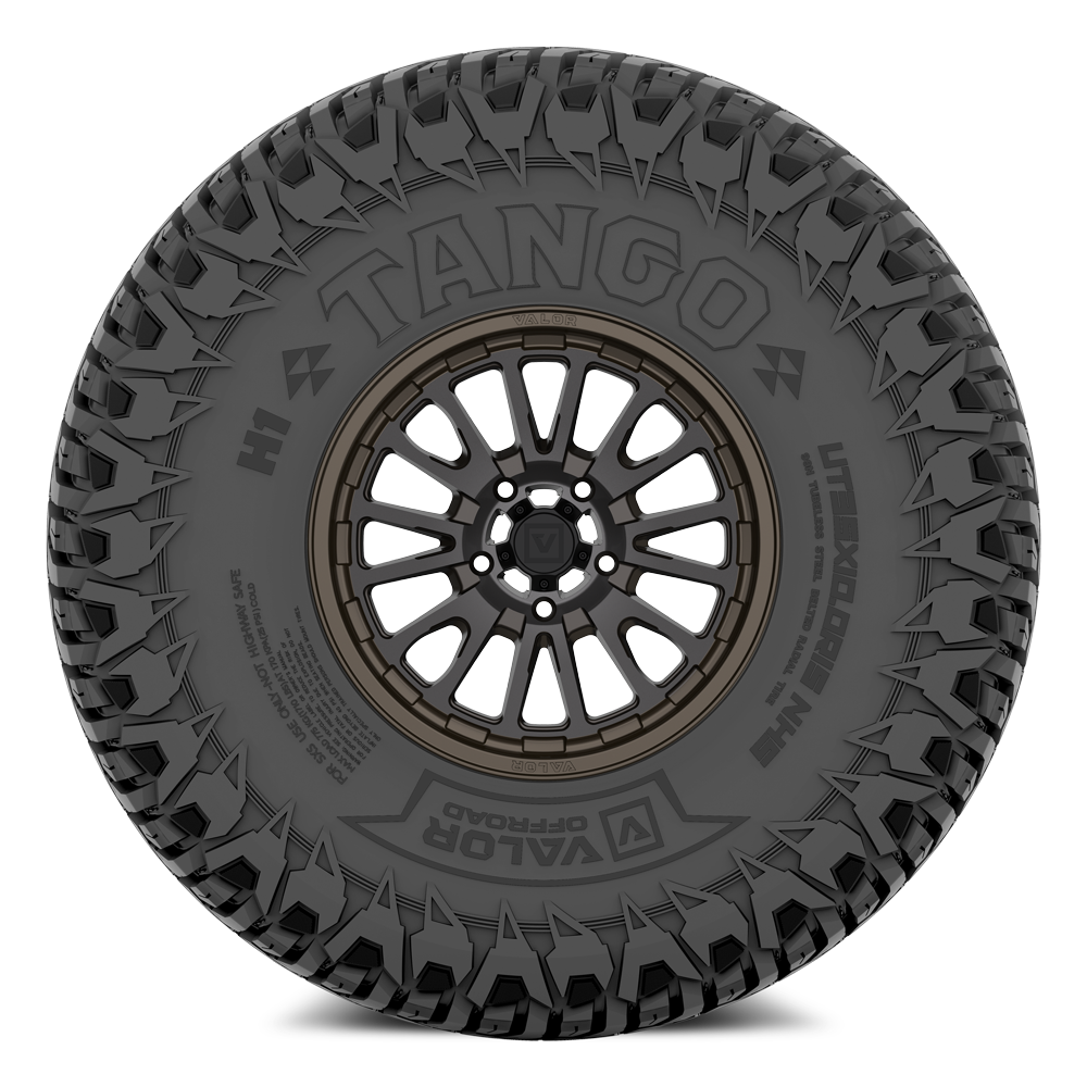 Tango on 15x7 V14 RB UTV Wheel and Tire Kit - Valor Offroad