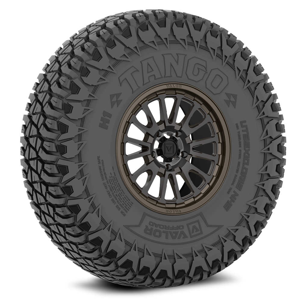 Tango on 15x7 V14 RB UTV Wheel and Tire Kit - Valor Offroad