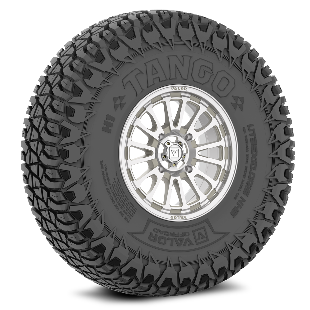 Tango on 15x7 V14 RM UTV Wheel and Tire Kit - Valor Offroad
