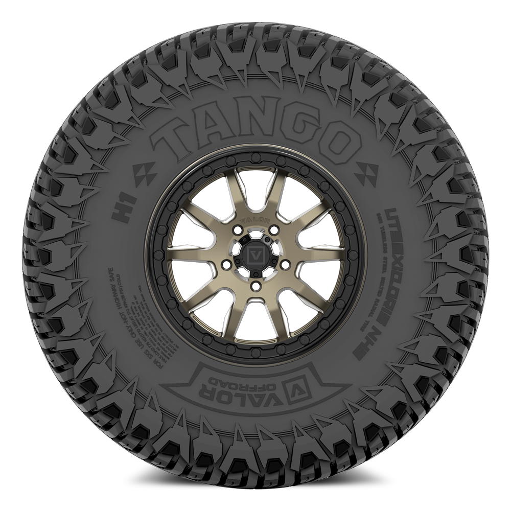 Tango on 15x7 V15 Bronze UTV Wheel and Tire Kit - Valor Offroad
