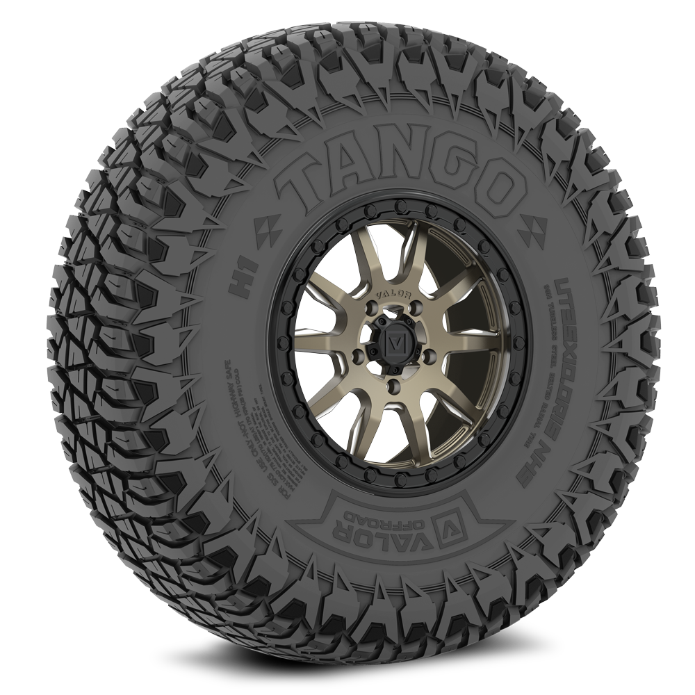 Tango on 15x7 V15 Bronze UTV Wheel and Tire Kit - Valor Offroad