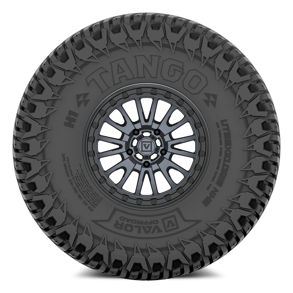 Tango on 15x7 V16 GM UTV Wheel and Tire Kit - Valor Offroad