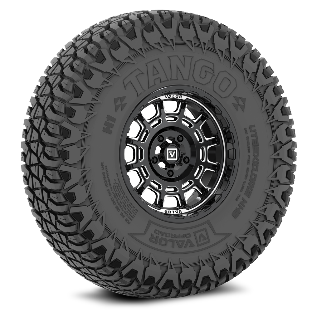 Tango on 15x8 V17 BM UTV Wheel and Tire Kit - Valor Offroad