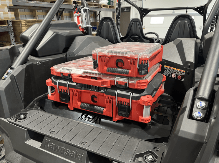 Kawasaki KRX Packout Mount - Subwoofer Compatible  AJK Offroad   