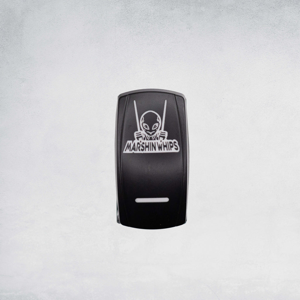 Marshin Whips Illuminated Rocker Switch | Universal LED Control | On/Off Laser-Etched