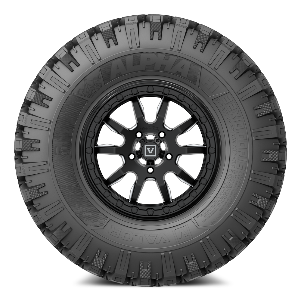 Alpha on 15x7 V15 SB UTV Wheel and Tire Kit - Valor Offroad