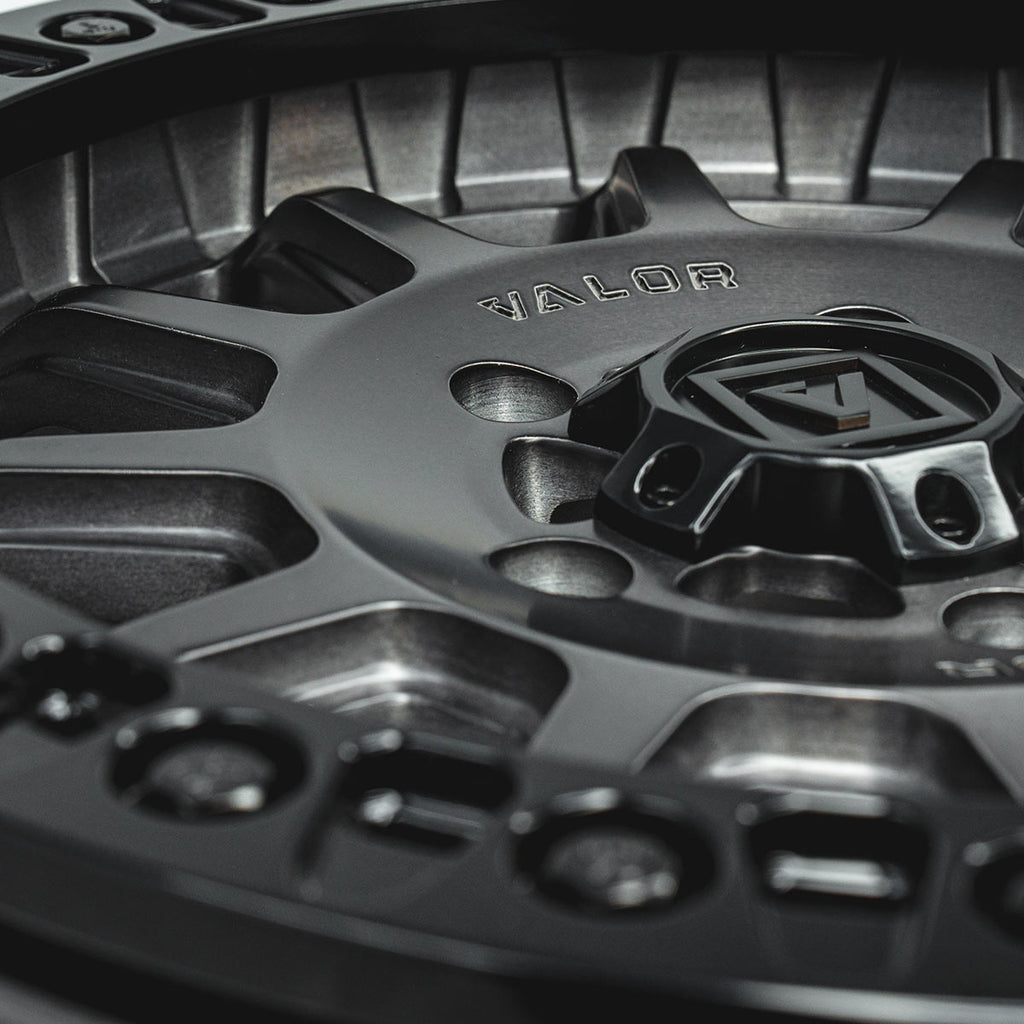 V09 Brushed Charcoal UTV Beadlock - Valor Offroad