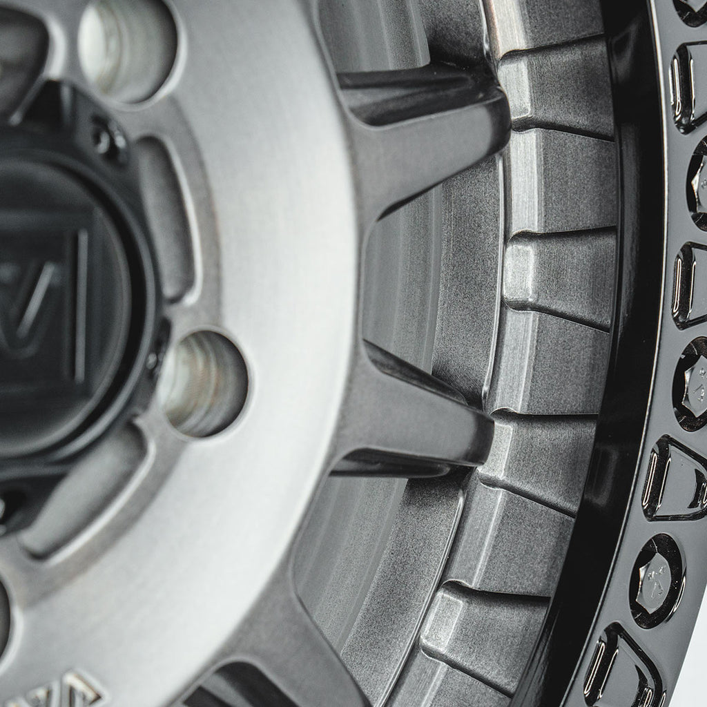 V09 Brushed Charcoal UTV Beadlock - Valor Offroad