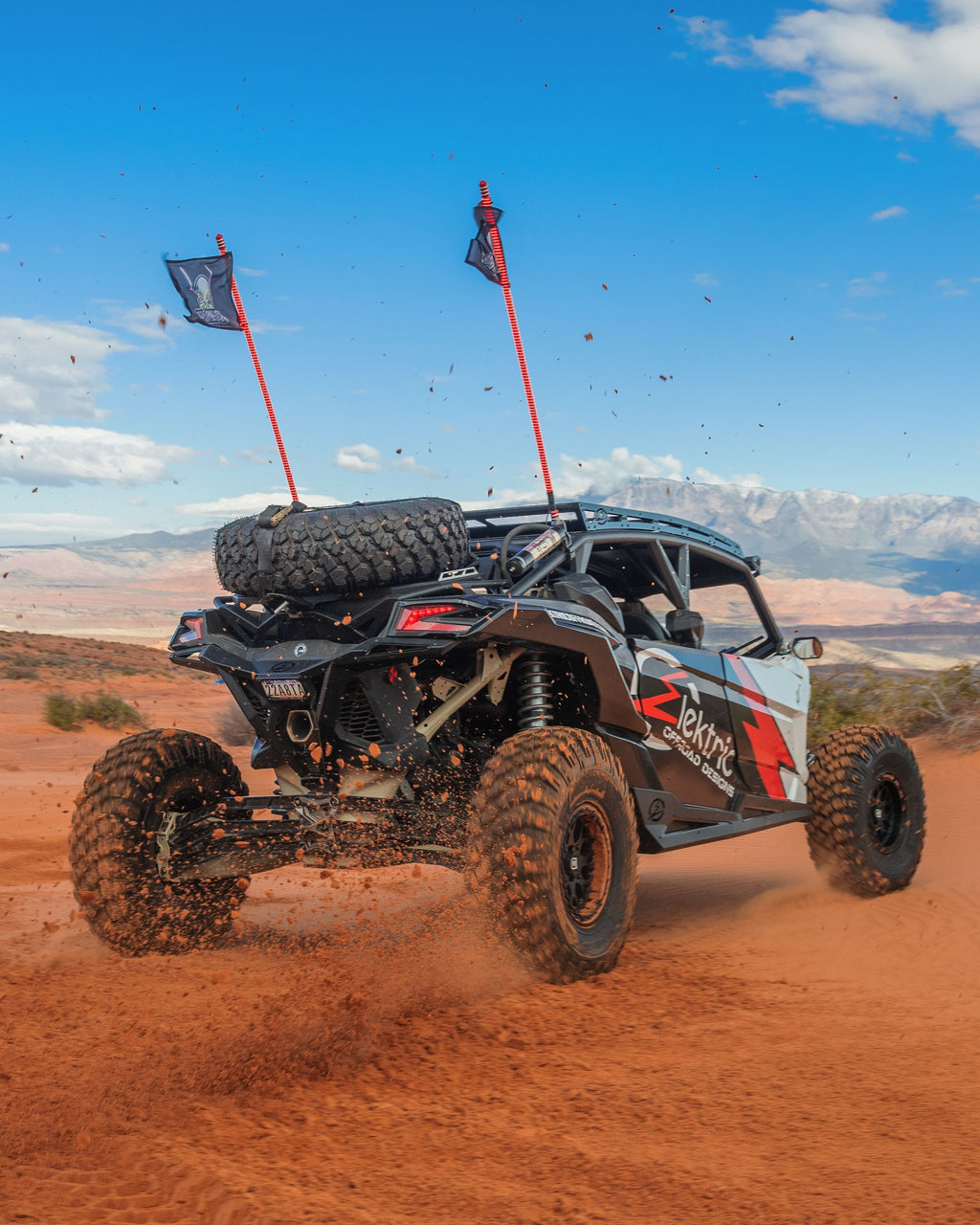2017+ Can Am X3 Maverick Volt Billet Radius Rods Anodized Clear (RS 72" Model Only)